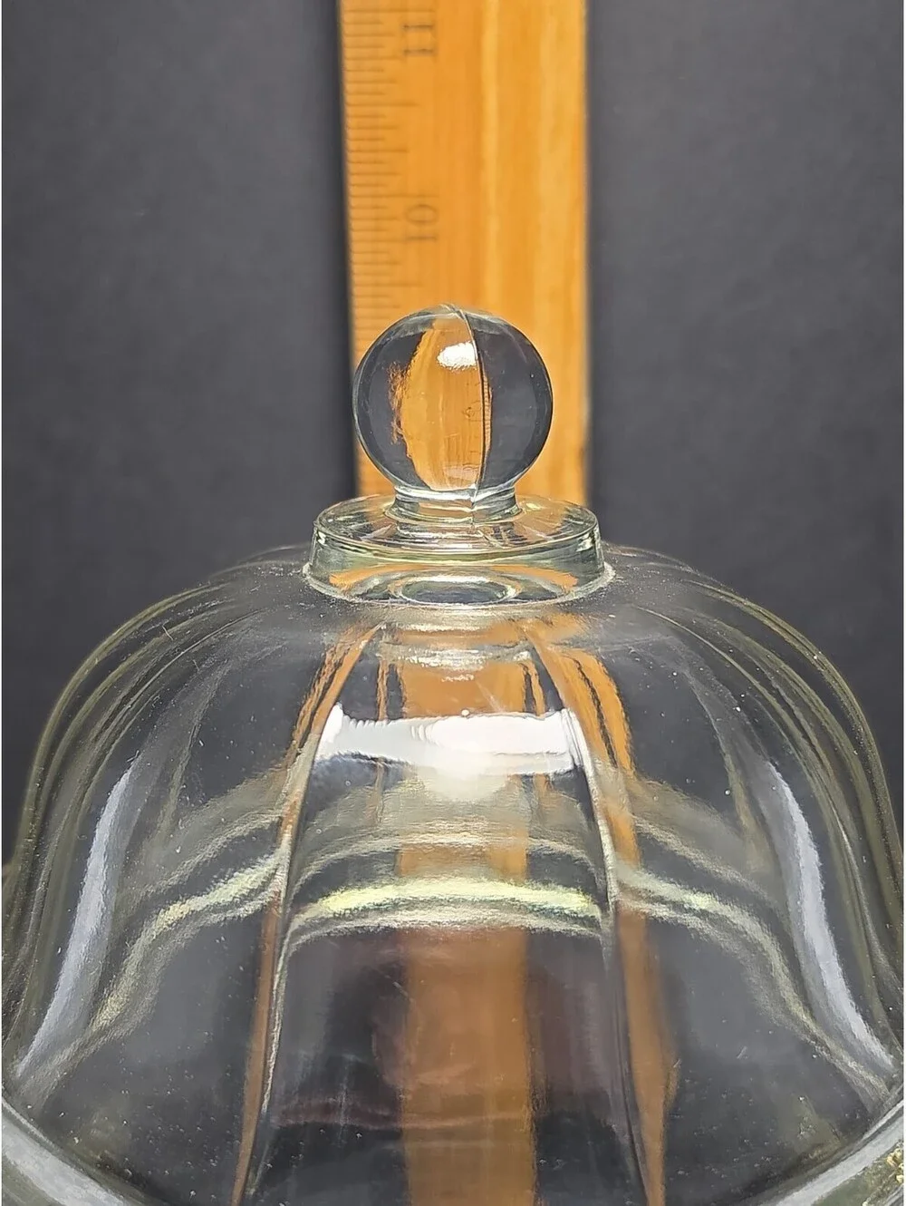 Indiana Glass Clear Paneled Heavy 4.6lbs. Apothecary Jar & Lid